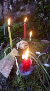 Imbolc ceremony candles
